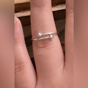 Taxco México Silver Ring Handmade Beaded Ring